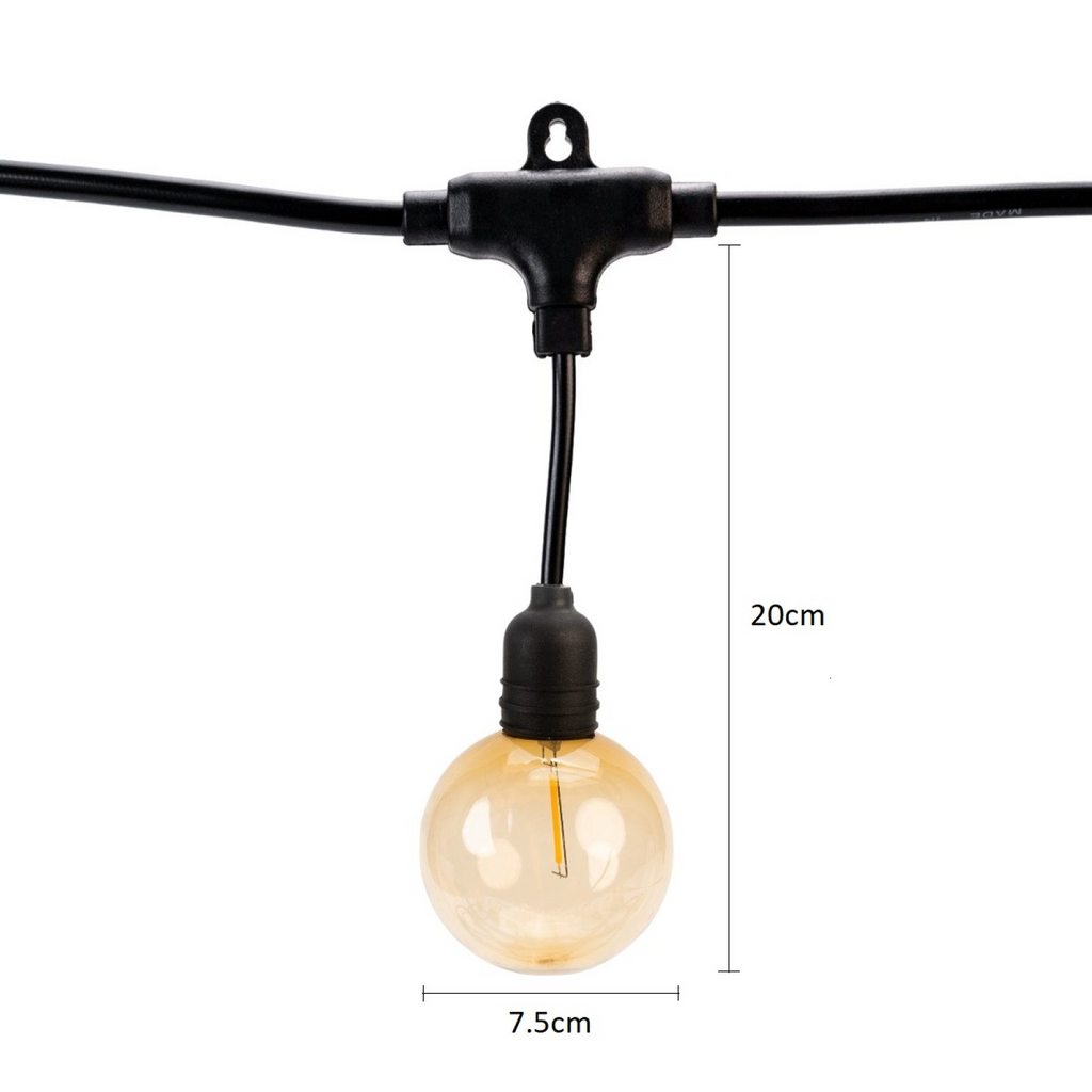 Ghirlanda luminoasa, decorativa, interconectabila, 5m, 10 Becuri LED, Lumina Alb Cald