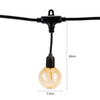 Ghirlanda luminoasa, decorativa, interconectabila, 5m, 10 Becuri LED, Lumina Alb Cald