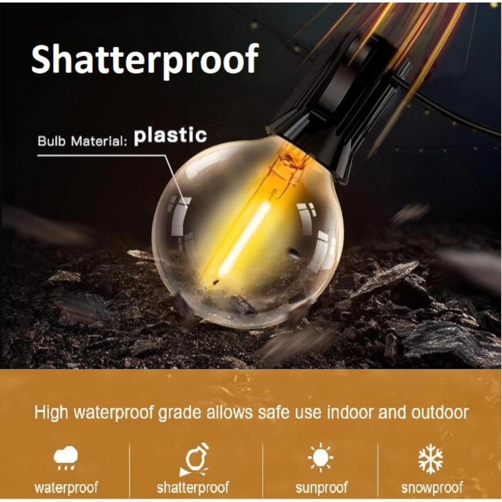 Ghirlanda luminoasa, decorativa, interconectabila, 5m, 10 Becuri LED, Lumina Alb Cald