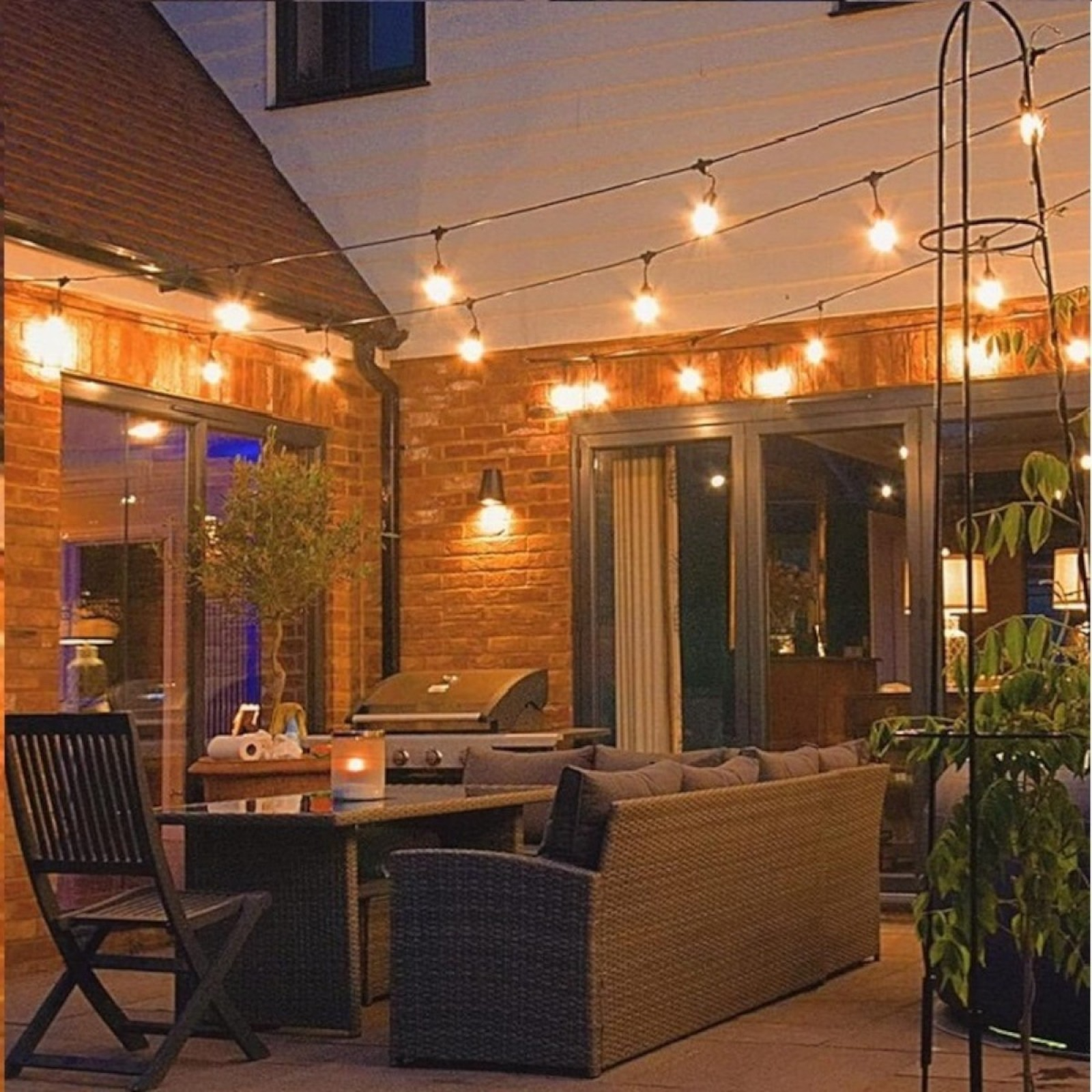 Ghirlanda luminoasa, decorativa, interconectabila, 5m, 10 Becuri LED, Lumina Alb Cald