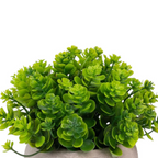 Set 3x plante artificiale, cu ghiveci de hartie 12x10 cm, Verde