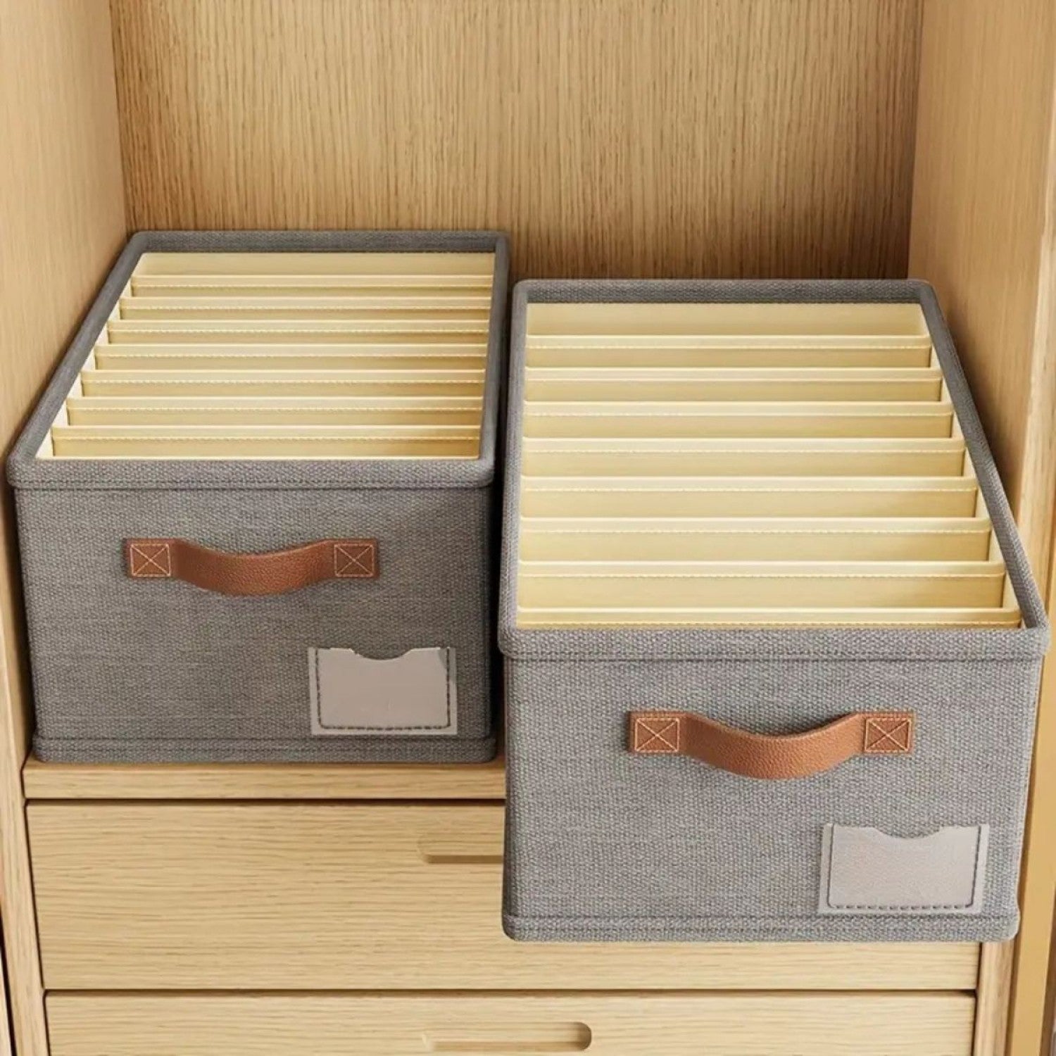 Organizator Pliabil Multifuncțional, cu Mâner, pentru Depozitare Compactă, Gri, 45 × 28 × 18 cm