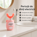 Periuța MagicU – Periuță electrică 360° din silicon alimentar, anti-plâns și zero iritații, 3 programe, reîncărcabilă USB