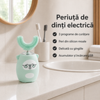 Periuța MagicU – Periuță electrică 360° din silicon alimentar, anti-plâns și zero iritații, 3 programe, reîncărcabilă USB