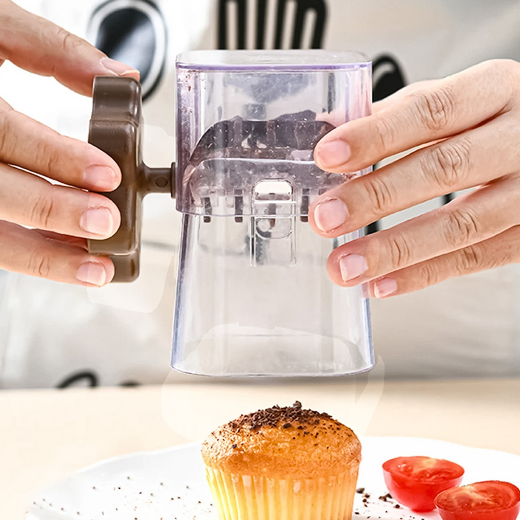 PACHET PROMOTIONAL: Razatoare multifunctionala, cu 5 lame, Albastru + Rasnita manuala, pentru nuci, alune si ciocolata, Maro