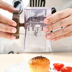 PACHET PROMOTIONAL: Razatoare multifunctionala, cu 5 lame, Albastru + Rasnita manuala, pentru nuci, alune si ciocolata, Maro