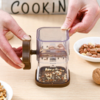 PACHET PROMOTIONAL: Razatoare multifunctionala, cu 5 lame, Albastru + Rasnita manuala, pentru nuci, alune si ciocolata, Maro