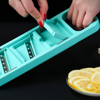 PACHET PROMOTIONAL: Razatoare multifunctionala, cu 5 lame, Albastru + Rasnita manuala, pentru nuci, alune si ciocolata, Maro