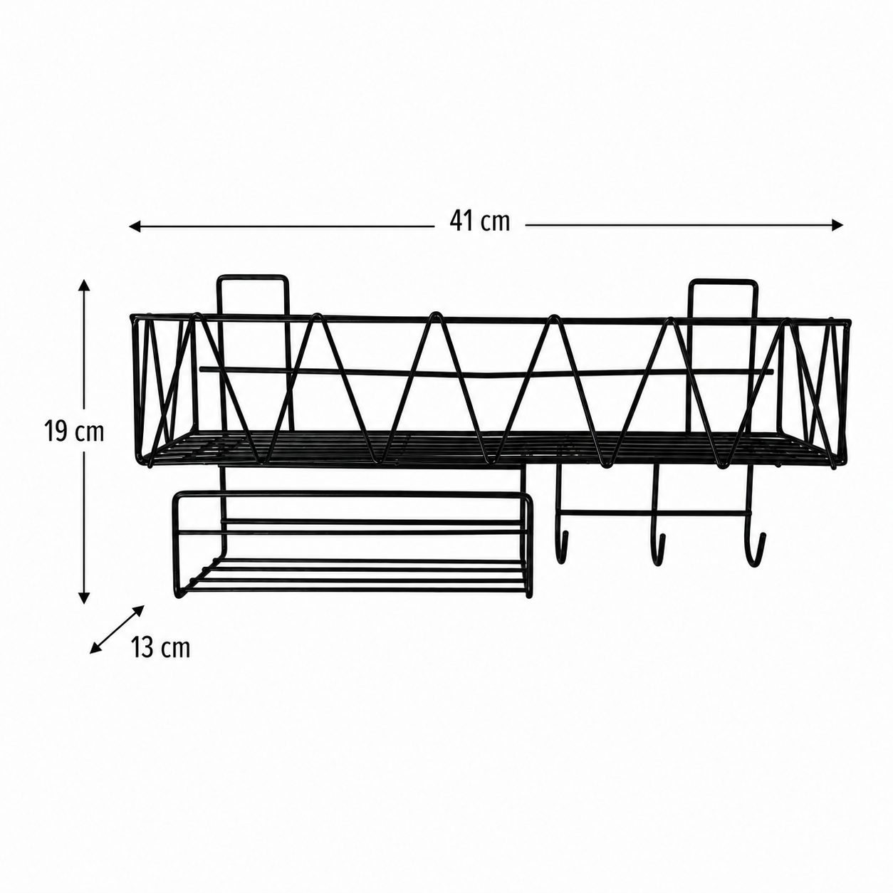 Raft Metalic Premium pentru Baie, Organizator Multifuncțional cu Montaj Fără Găuri