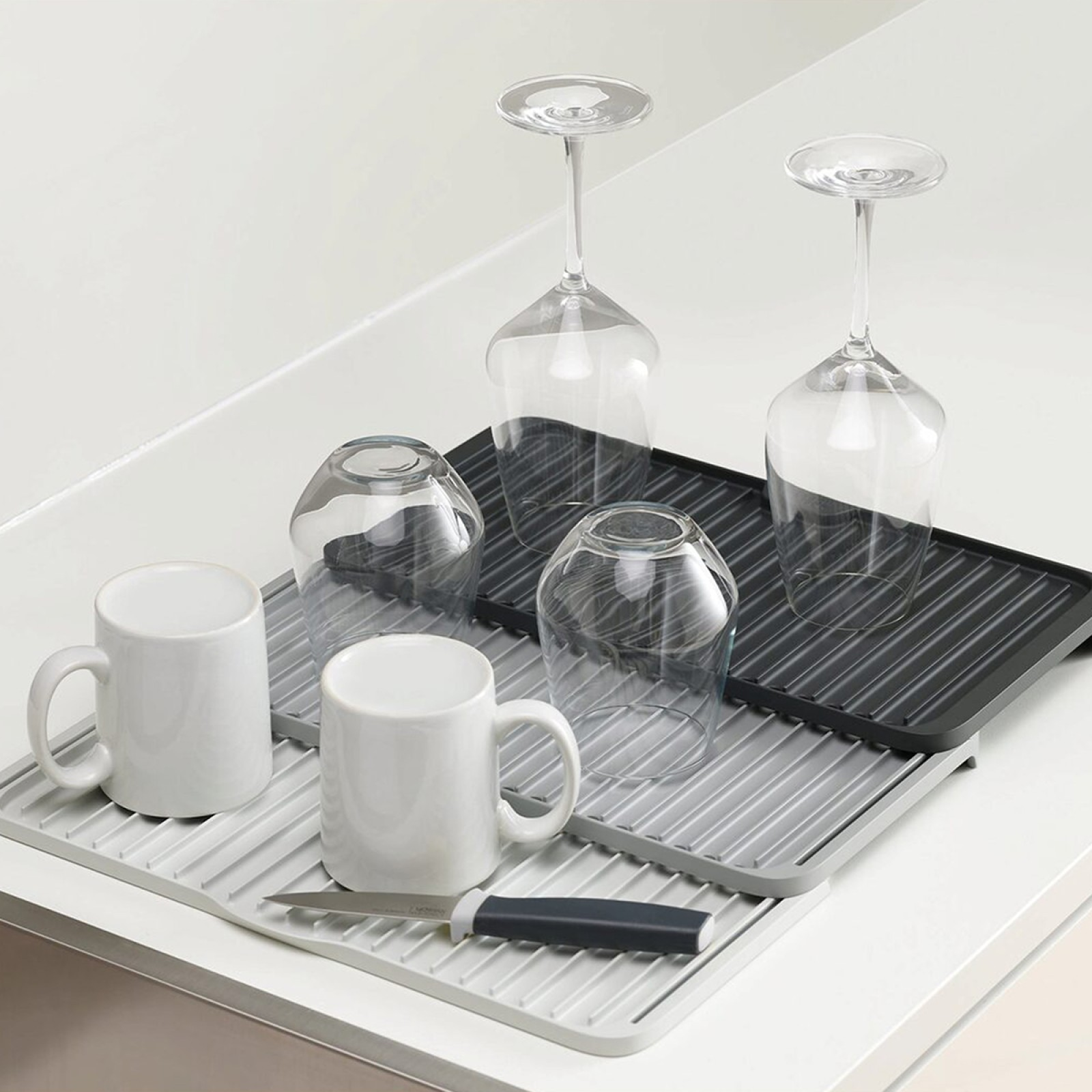 PACHET PROMOTIONAL: Scurgator vase, ustensile, Multicolor + Suport extensibil pentru spalat vase si alimente, Gri/Inox