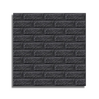 Set 10 x Tapet 3D autoadeziv, model Caramida, 70 x 77 cm, 4mm grosime, Negru