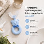 Set 3  Periuțe Copii U-Shape 360° – Silicon Premium, 2-6 ani, pachet 2 + 1 Gratis